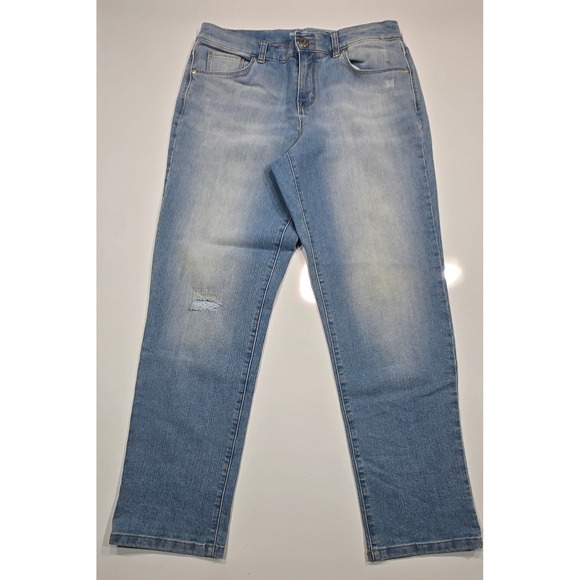 Style & Co. Denim - Style & Co Denim Boyfriend Jeans‎ Women's Size 10 Light Wash Distressed Casual